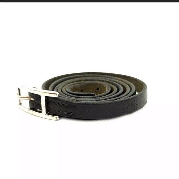 Authentic Hermes Api 3 black leather Bracelet - Picture 2 of 9